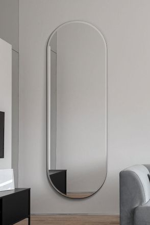 MirrorOutlet Frameless Pond Wall Mirror 71 X 26 (180x65CM) in Silver | Size: 1 Pack
