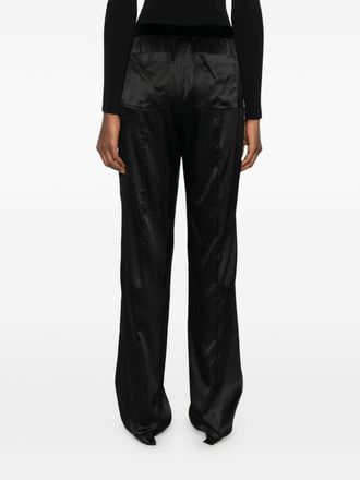 Tom Ford Womens Trousers With Velvet Waistband - Black