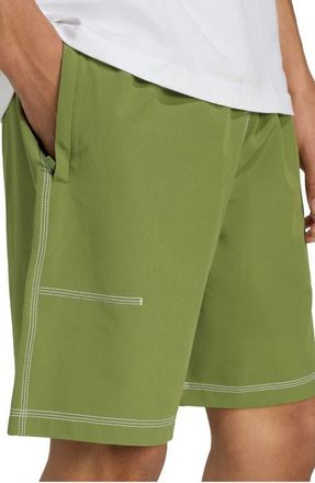 adidas Originals Trefoil Essentials Sweat Shorts in Olive at Nordstrom, Size Xx-Large
