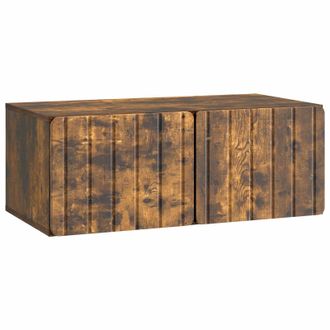 vidaXL Mueble Para Tv De Pared Roble Ahumado 78,5 X 41 X 30 Cm Vidaxl