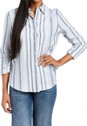Drew Legacy Button-Up Top In Chambray