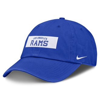 Nike Los Angeles Rams Primetime Club Wordmark Nike Mens NFL Adjustable Hat in Blue | NF024NP9X-ZW0