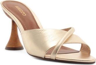 Arezzo Luca High Pointed Toe Slide Sandal in Platino at Nordstrom, Size 8.5