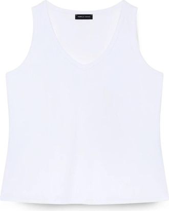 Fiorella Rubino Sleeveless Tops - Dames - Tops zonder mouwen - Wit - XL - Katoen - Tops