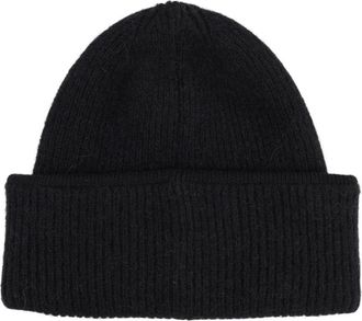 Jacquemus ACU00666AK0_0227990 Alpaca Wool Grosgrain Flat Cap - Black