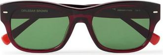 Orlebar Brown Mens Red Rectangular Sunglasses 273845