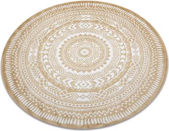 RugsX Carpet fun Napkin circle - gold yellow round 160 cm