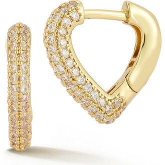 Glaze Jewelry Cubic Zirconia Dagger Hoop Earrings in Gold at Nordstrom Rack