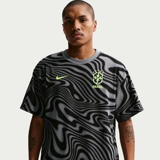 Nike Brazil Nike Mens Soccer T-Shirt in Grey | IQ2272-002