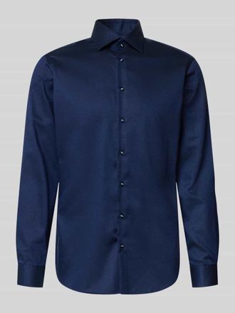 Christian Berg Regular Fit Businesshemd aus Baumwolle mit Kentkragen in Marine, Größe 39/40