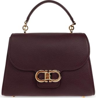 Ferragamo Double Gancini Bag - Dames - Handtassen - Rood - ONE Size - Tassen