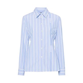 Jacquemus Shirts, female, Blue, Size: 2XS La Chemise de Costume