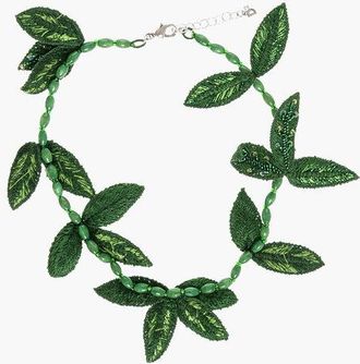 Dsquared2 Wood Necklace with Vegetable Applications size Unica