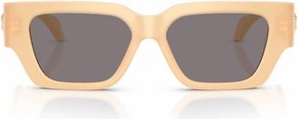 Versace Brown Rectangular Ladies Sunglasses VE4497U 554473 53