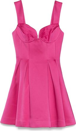 Rebecca Vallance Abito corto plissettato con scollo a cuore - Rosa