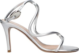 Gianvito Rossi Gray Leather Stiletto Heel Womens Sandals