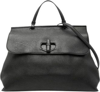 Gucci Pre-owned Large Bamboo Daily Satchel - - Pre-owned - Donna - Nero - ONE SIZE
