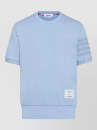Thom Browne short sleeve jersey t-shirt rib cuff stripes