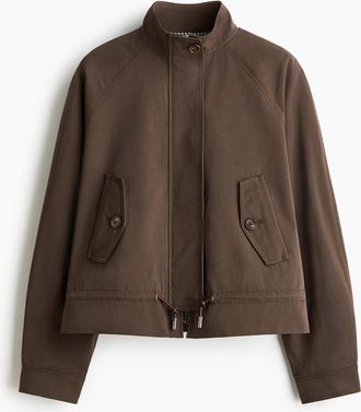 H&M Jacke aus Baumwolltwill - Brown