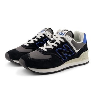 New Balance Sneaker NEW BALANCE 574, Damen, Gr. 40,5, bunt (schwarz, blau a), Synthetik, Textil, Schuhe Sneaker