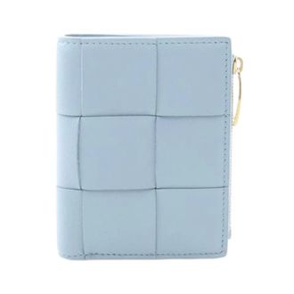 Bottega Veneta Pre-owned Wallets, female, Blue, Size: ONE SIZE Pre-owned Small Cassette Leather Wallet