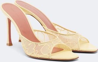 Amina Muaddi Alexa lace mules