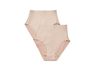 Naomi & Nicole Light Shaping 2 Pack Brief Womens Jumpsuit & Rompers One Piece Beige/Beige : 2XL, Elastane/Nylon