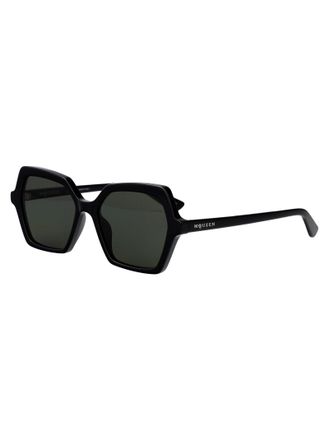 Alexander McQueen Womens Sunglasses Am0537s Black-Grey Black-Black-Grey Acetate Black/black/grey