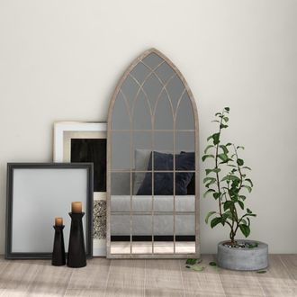 Berkfield Home Mirror Sand 100x45 cm Iron for Indoor Use in Beige