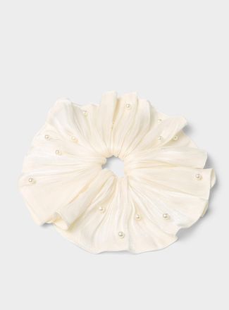 Simons Womens Pearly sheer fabric XXL scrunchie