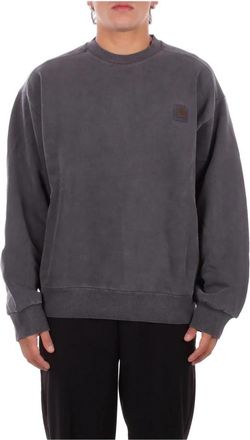 Carhartt Work in Progress Logo Front Sweatshirt - Heren - Sweatshirts - Grijs - L - Katoen - Hoodies & sweatvesten