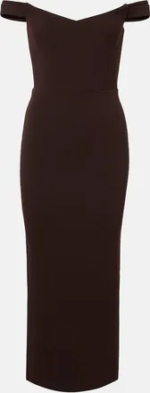 Alex Perry Off-shoulder cr&ecirc;pe midi dress
