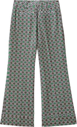 La DoubleJ Hendrix geometric-print trousers - Black
