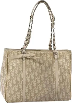 Dior Pre-owned Tote Bags, female, Beige, Size: ONE SIZE Pre-owned Tote Bag