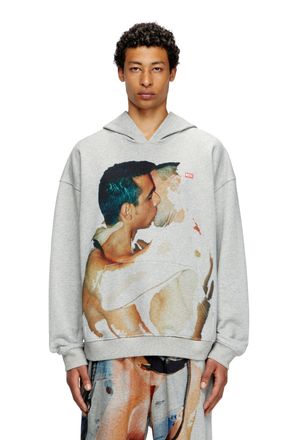 Diesel Hoodie with graphic print - Sweaters - Unisex - Grey