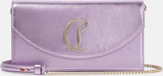 Christian Louboutin Loubi54 Small logo leather clutch