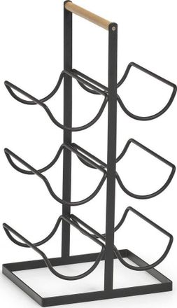 ZELLER Modelo Soporte Para Vino Negro Capacidad 6 Botellas