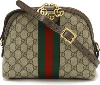 Gucci Pre-owned Cross Body Bags, female, Beige, Size: ONE SIZE Pre-owned Canvas shoulder-bags