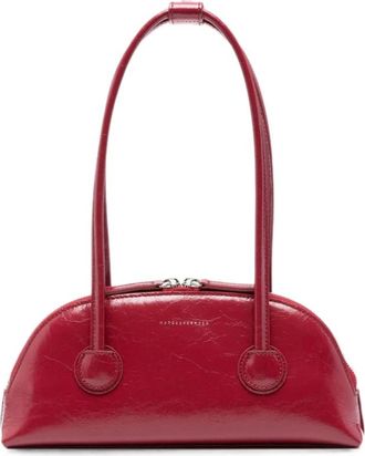 Marge Sherwood Tassen, Dames, Rood, ONE Size, Leer, Bessette Shoulder