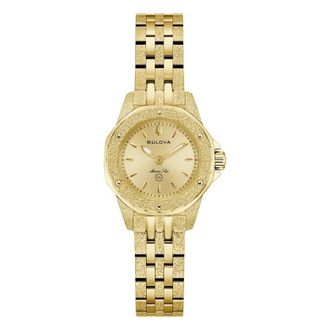 Bulova Marine Star Marc Anthony Quartz Champagne Dial Ladies Watch 97L192