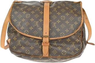 Louis Vuitton Pre-owned Cross Body Bags, female, Brown, Size: ONE SIZE Pre-owned Saumur Handbag