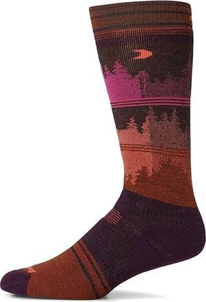 Smartwool Snowboard Full Cushion Twilight Vista Over The Calf Socks Womens Crew Cut Socks Shoes Purple Iris : LG (Womens Shoe 10-12.5)
