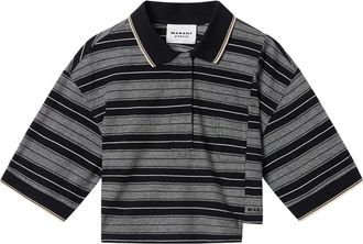 Isabel Marant Isalyne gestreepte polotop - Zwart
