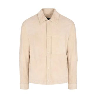 HUGO BOSS C Molot Leather Jacket - male - Hugo - Leather Jackets - Beige - XL - Jackets
