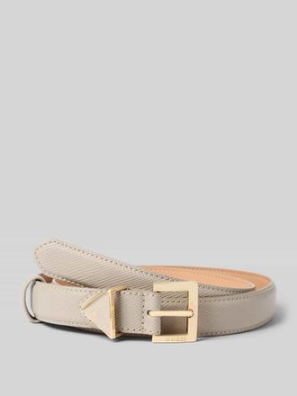 Guess G&uuml;rtel in Leder-Optik mit Logo-Applikation Modell Noelle in Taupe, Gr&ouml;&szlig;e XS