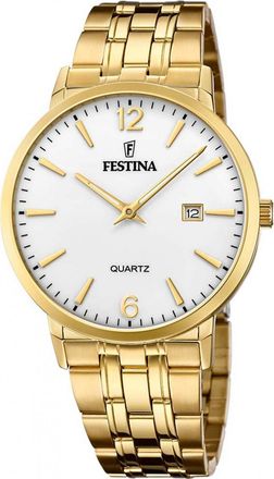 Festina F20513-2 Mens Classic Watch - Gold - One Size