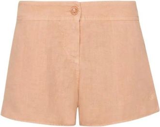 Vilebrequin Korte Broeken, Dames, Roze, M, Linnen, Linnen Bermuda Shorts