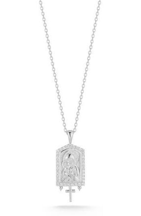 Sphera Milano Mary Cubic Zirconia Pendant Necklace in Silver at Nordstrom Rack