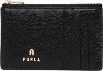 Furla Camelia M Kaarthouder - Dames - Portefeuilles - Zwart - ONE Size - Leer - Accessoires