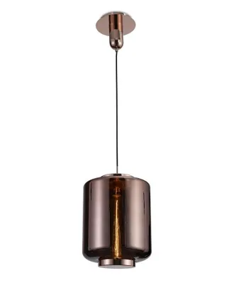 Mantra Colgante De Una Luz Con Cristal Oro Rosa Jarras Novedad Mantra